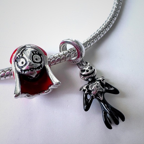 Pandora Jewelry - Nightmare Before Christmas Sally Jack Skellington Charm Bracelet Pandora Style